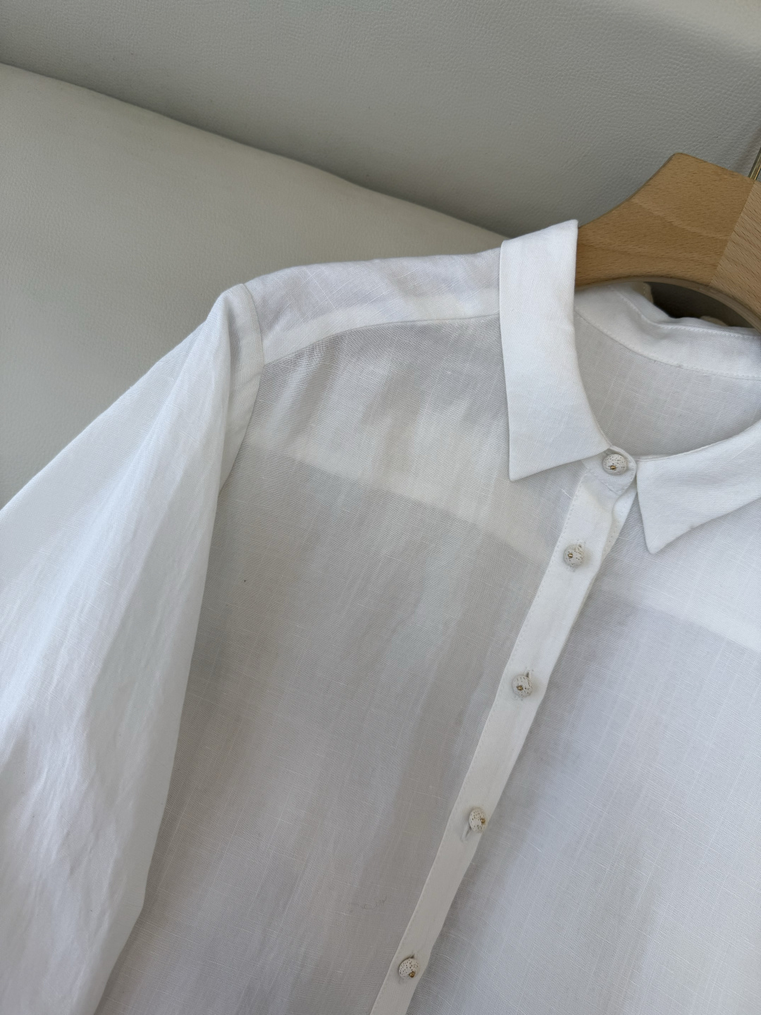 SY003#新款衬衫‼️zimm* 30% 亚麻 镂空刺绣衬衫 白色 SMLXL