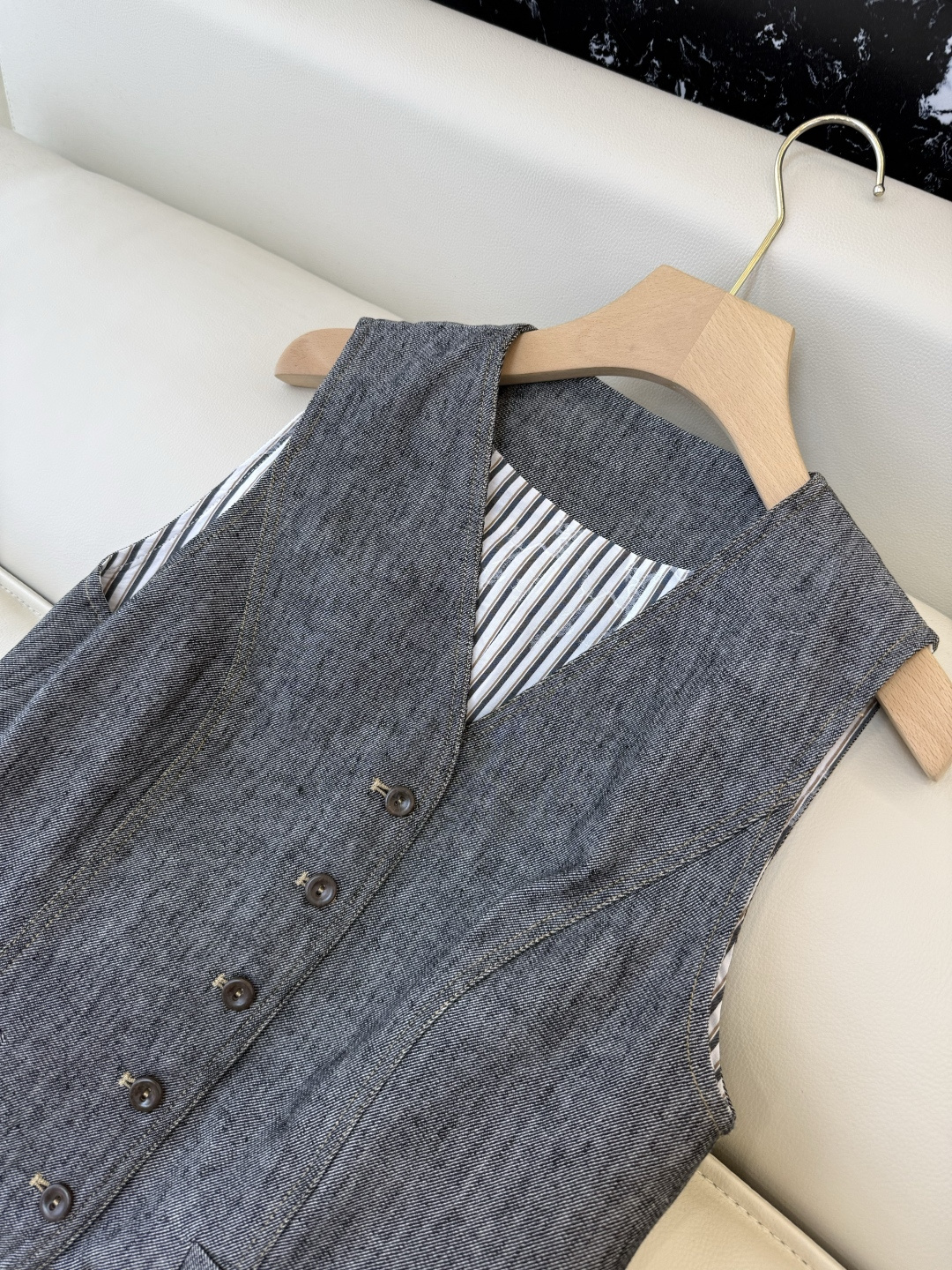 SY008+009#新款套装‼️BC 37%亚麻背心➕长裤套装 灰色 SML XL