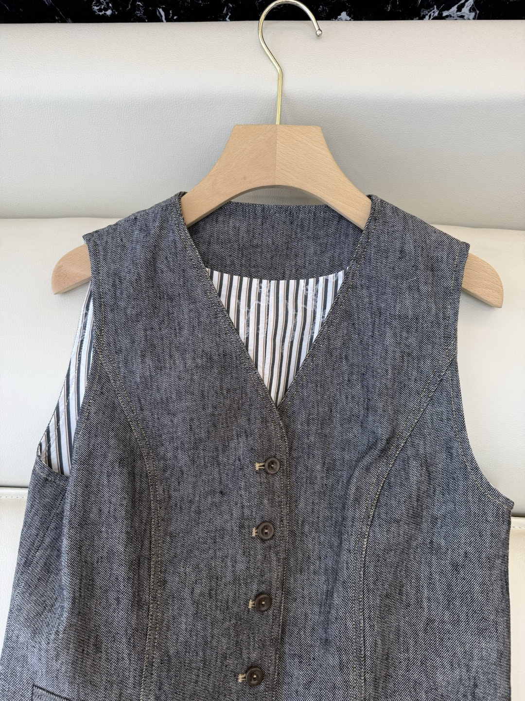 SY008+009#新款套装‼️BC 37%亚麻背心➕长裤套装 灰色 SML XL