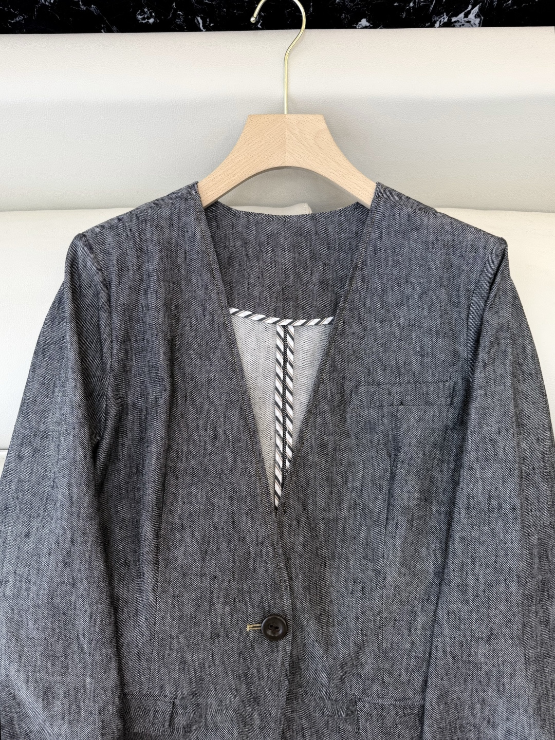 SY007+009#新款套装‼️BC 37%亚麻长袖外套➕长裤套装 灰色 SML XL