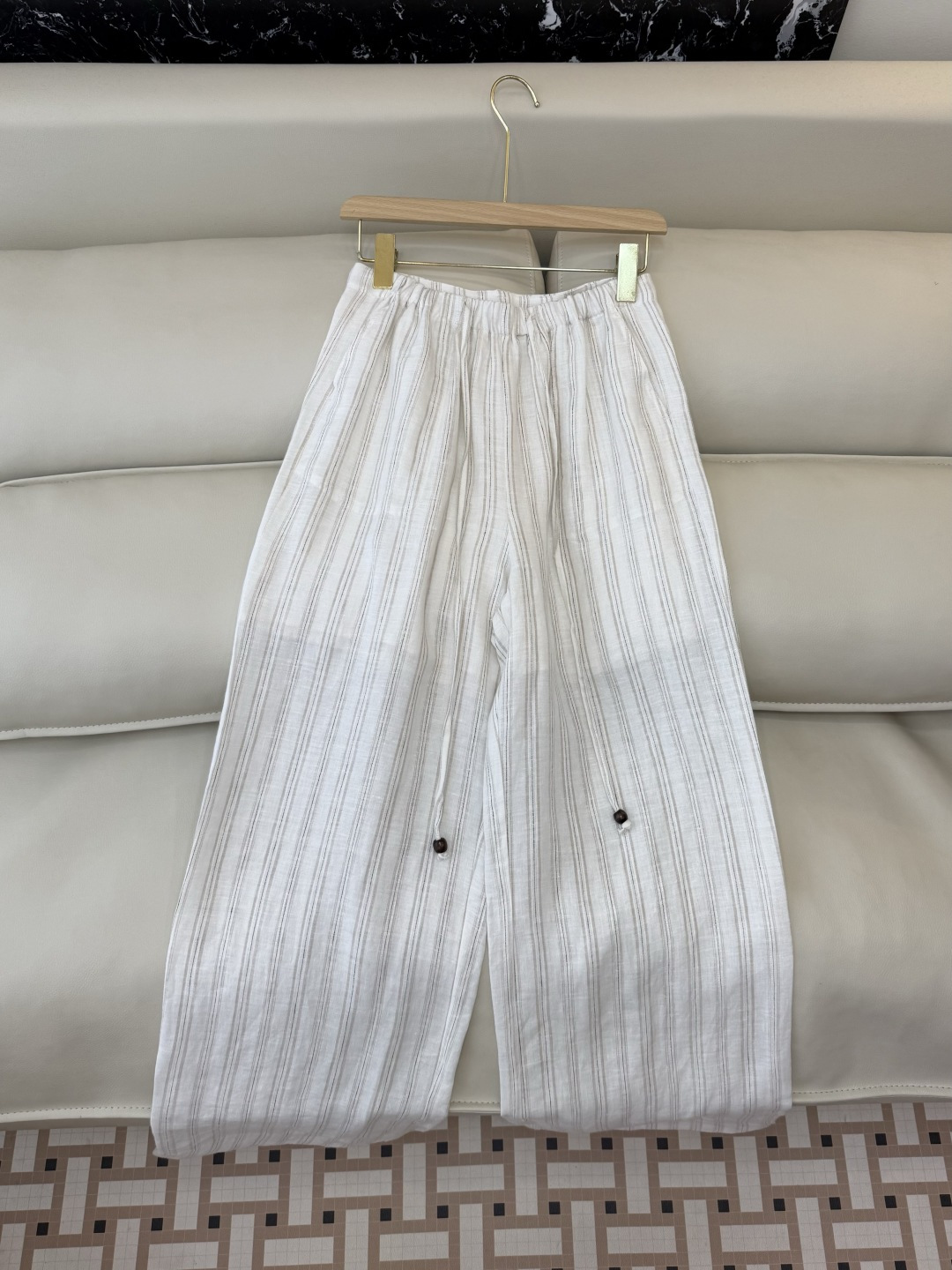 SY005+004#新款套装‼️BC 95% 亚麻长袖衬衫➕长裤套装 白色 SML XL