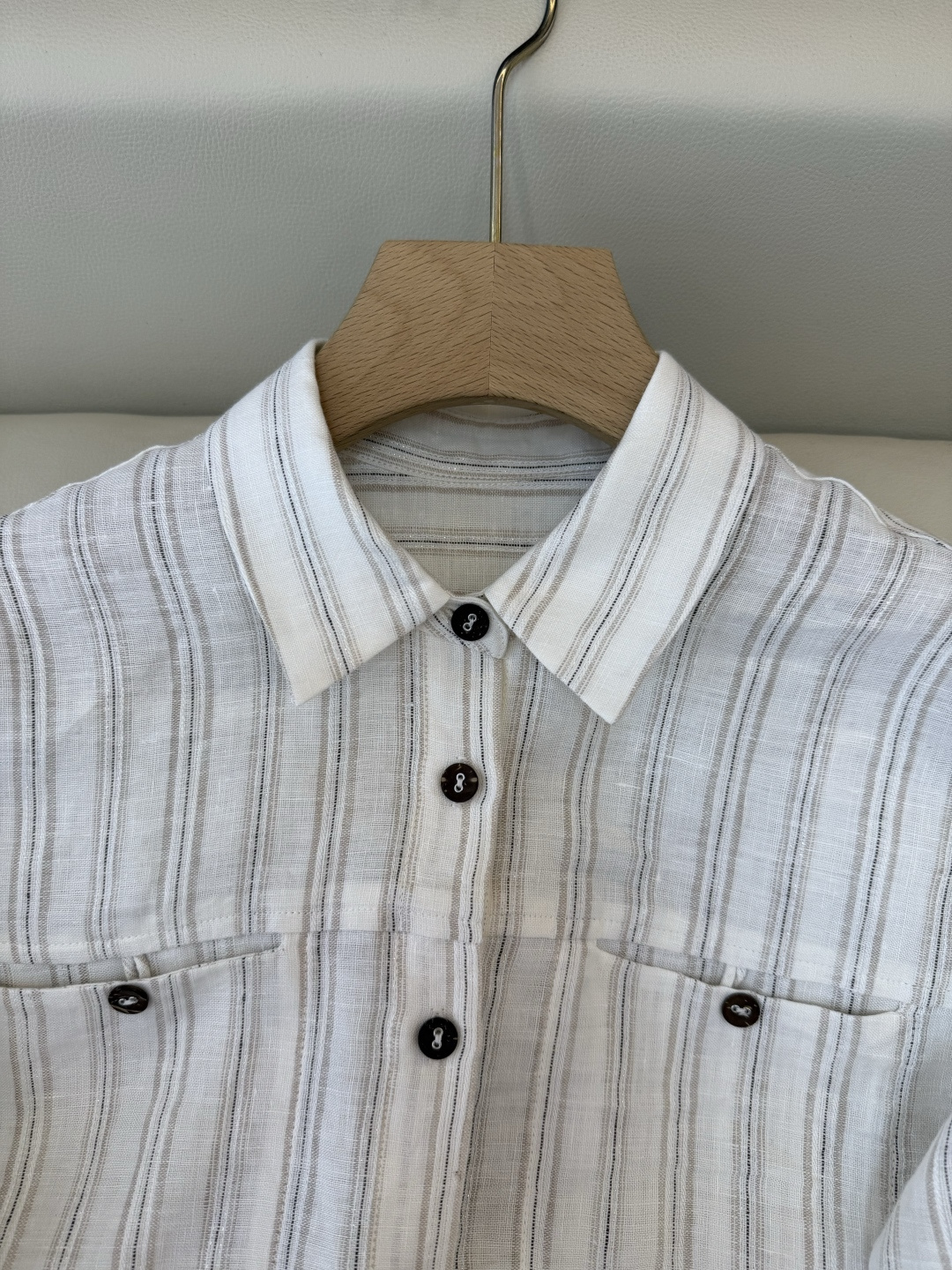 SY005+004#新款套装‼️BC 95% 亚麻长袖衬衫➕长裤套装 白色 SML XL