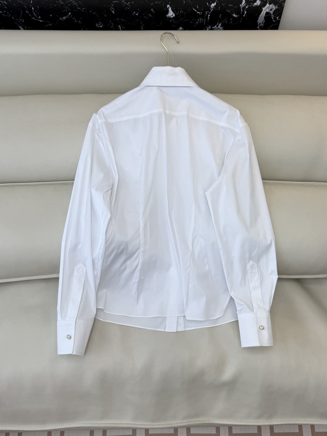 XM001#新款衬衫💕chanel 100% 棉 长袖蝴蝶结衬衫 白色 SMLXL