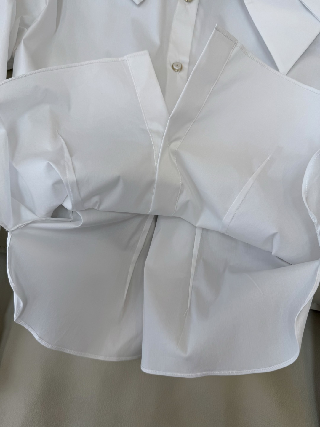 XM001#新款衬衫💕chanel 100% 棉 长袖蝴蝶结衬衫 白色 SMLXL