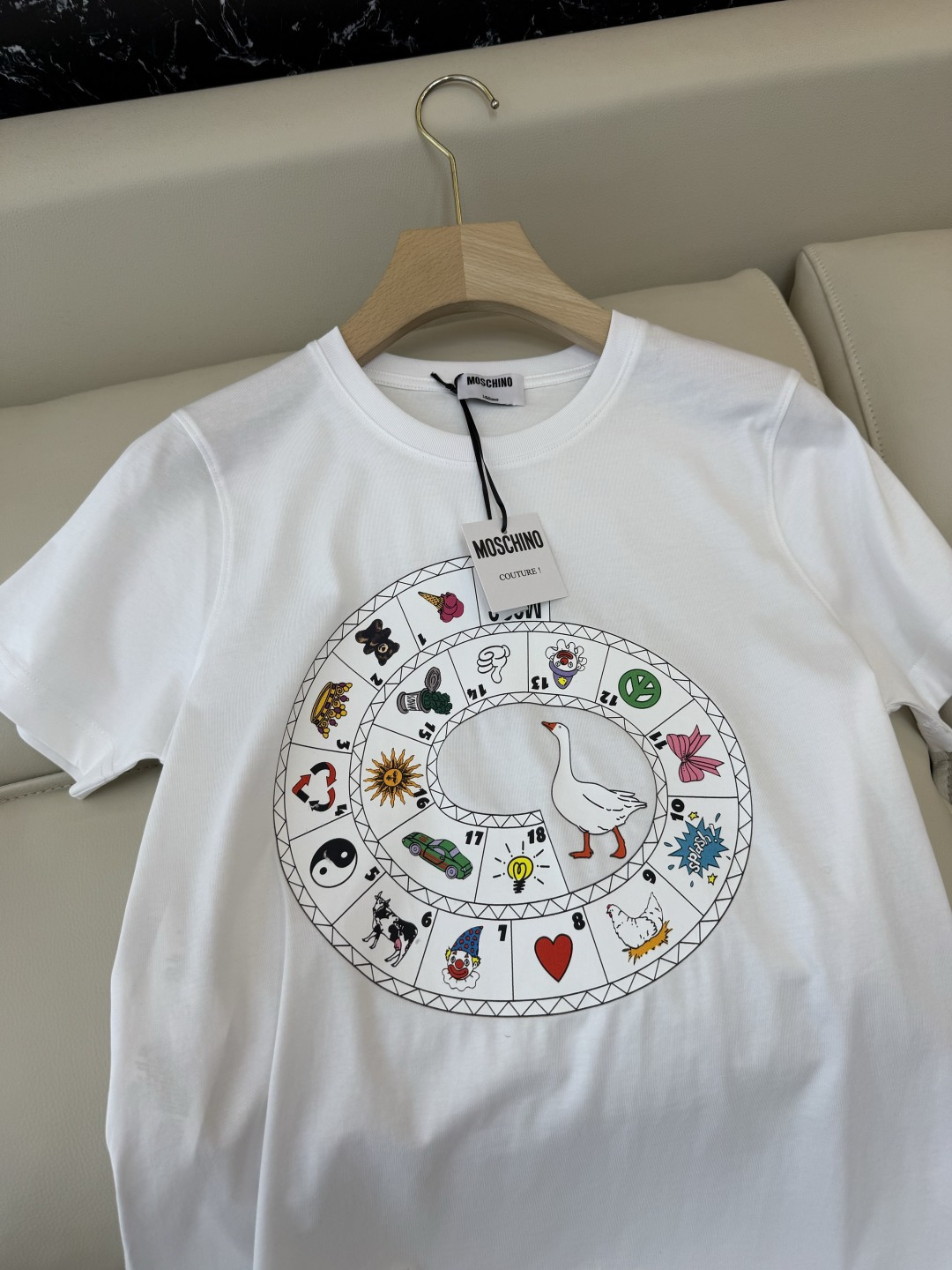 QG0144#新款T恤💕moschino 大鹅印花🦢 短袖T恤 SML