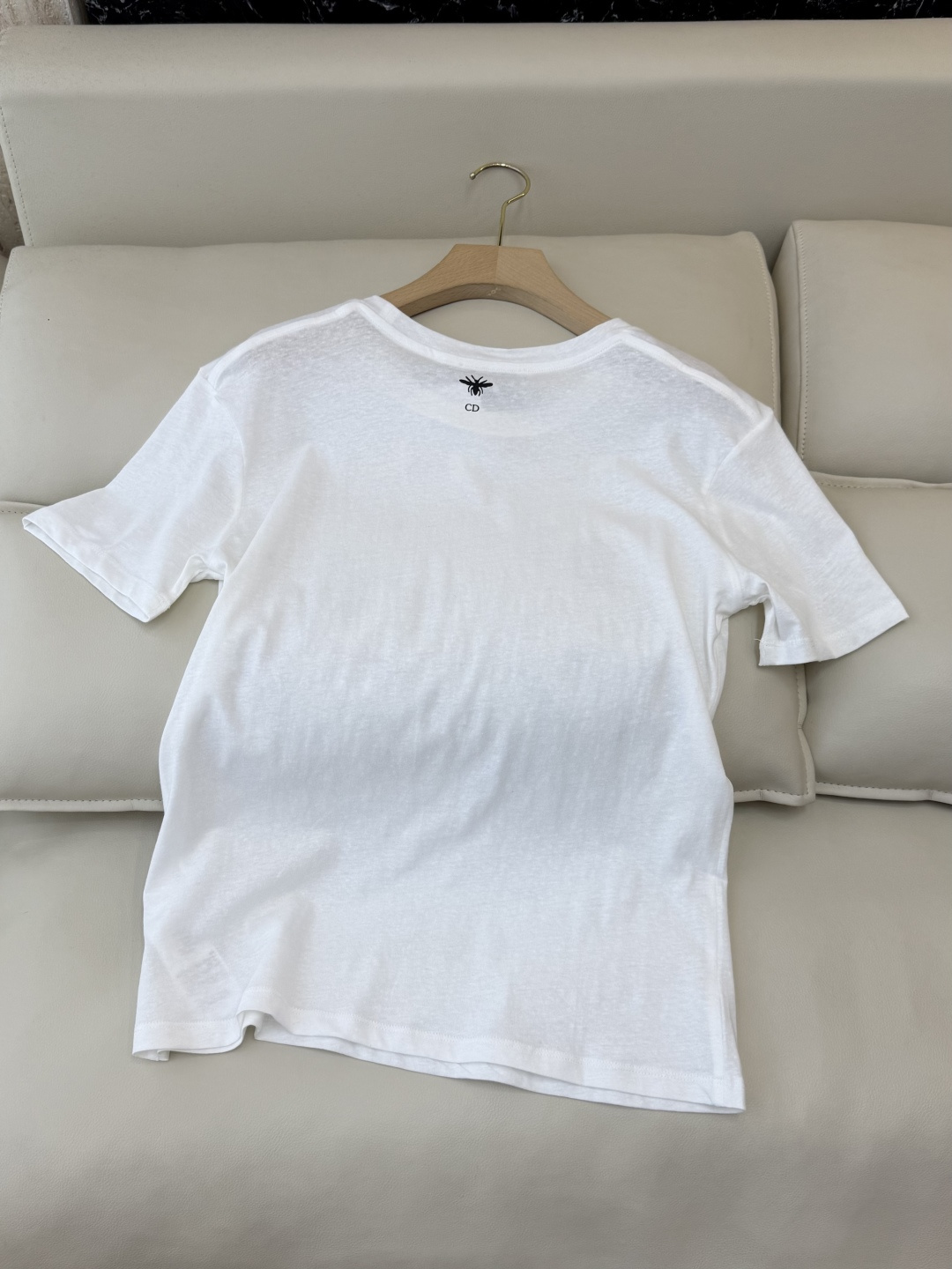 QG0139#新款T恤💕dior 顶级版 85% 棉 15% 麻 飞马印花短袖T恤 SML