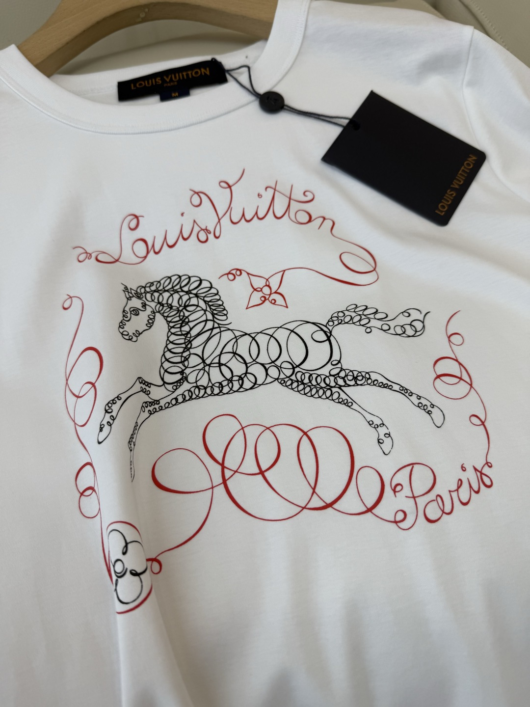 QG0138#新款T恤💕L V 小马印花logo 短袖T恤 SML