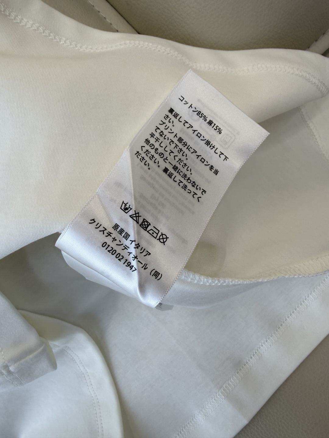 QG0140#新款T恤💕dior 顶级版 85% 棉 15% 麻 刺绣字母花卉印花短袖T恤 SML