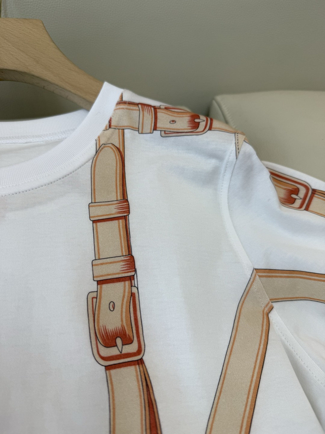 QG0145#新款T恤💕H家 爱马仕 顶级版 印花 短袖T恤 SML