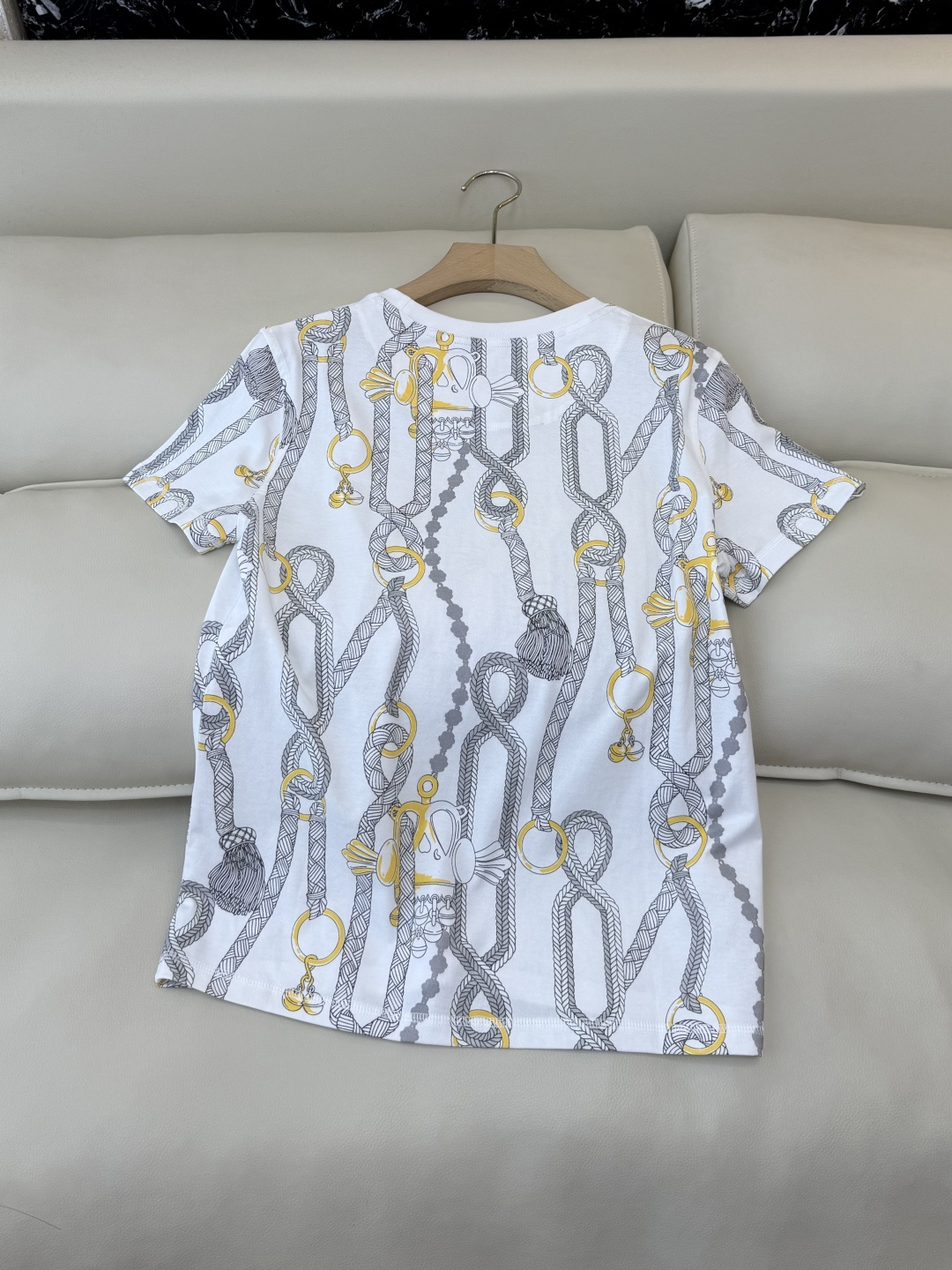 QG0146#新款T恤💕H家 爱马仕 顶级版 印花 短袖T恤 SML