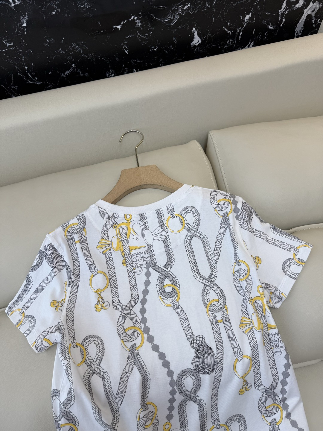 QG0146#新款T恤💕H家 爱马仕 顶级版 印花 短袖T恤 SML