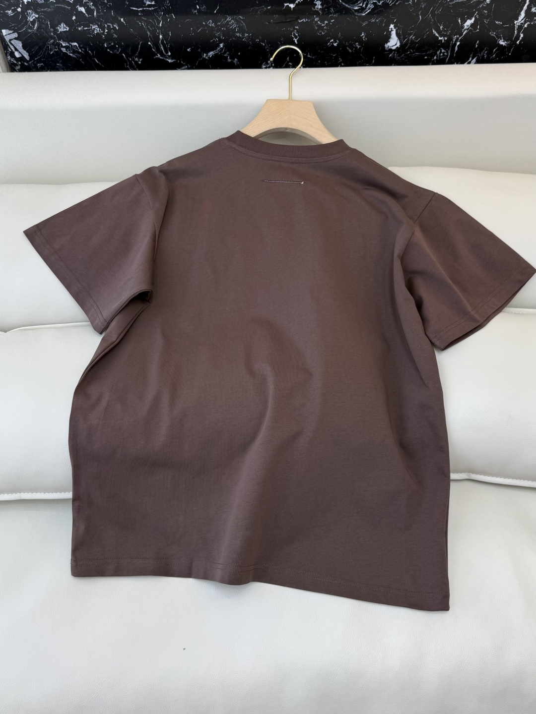 CK050#新款T恤💕MM6 马吉拉 字母印花logo 短袖T恤 咖色 浅灰色 SML