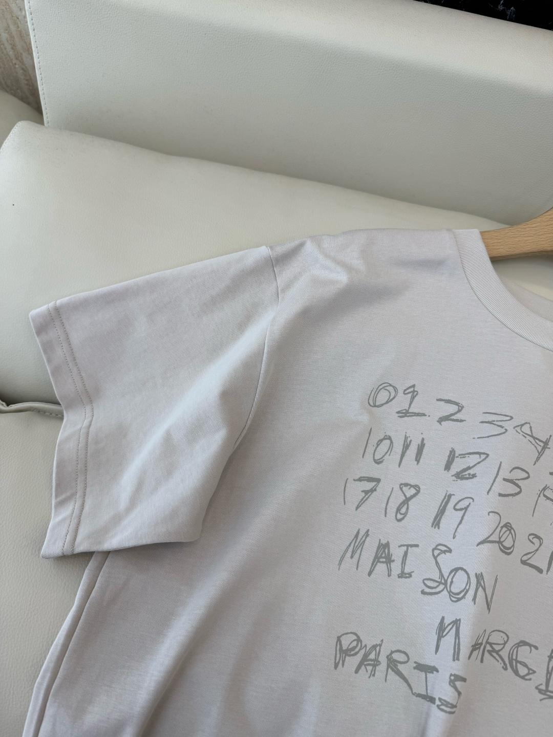 CK050#新款T恤💕MM6 马吉拉 字母印花logo 短袖T恤 咖色 浅灰色 SML