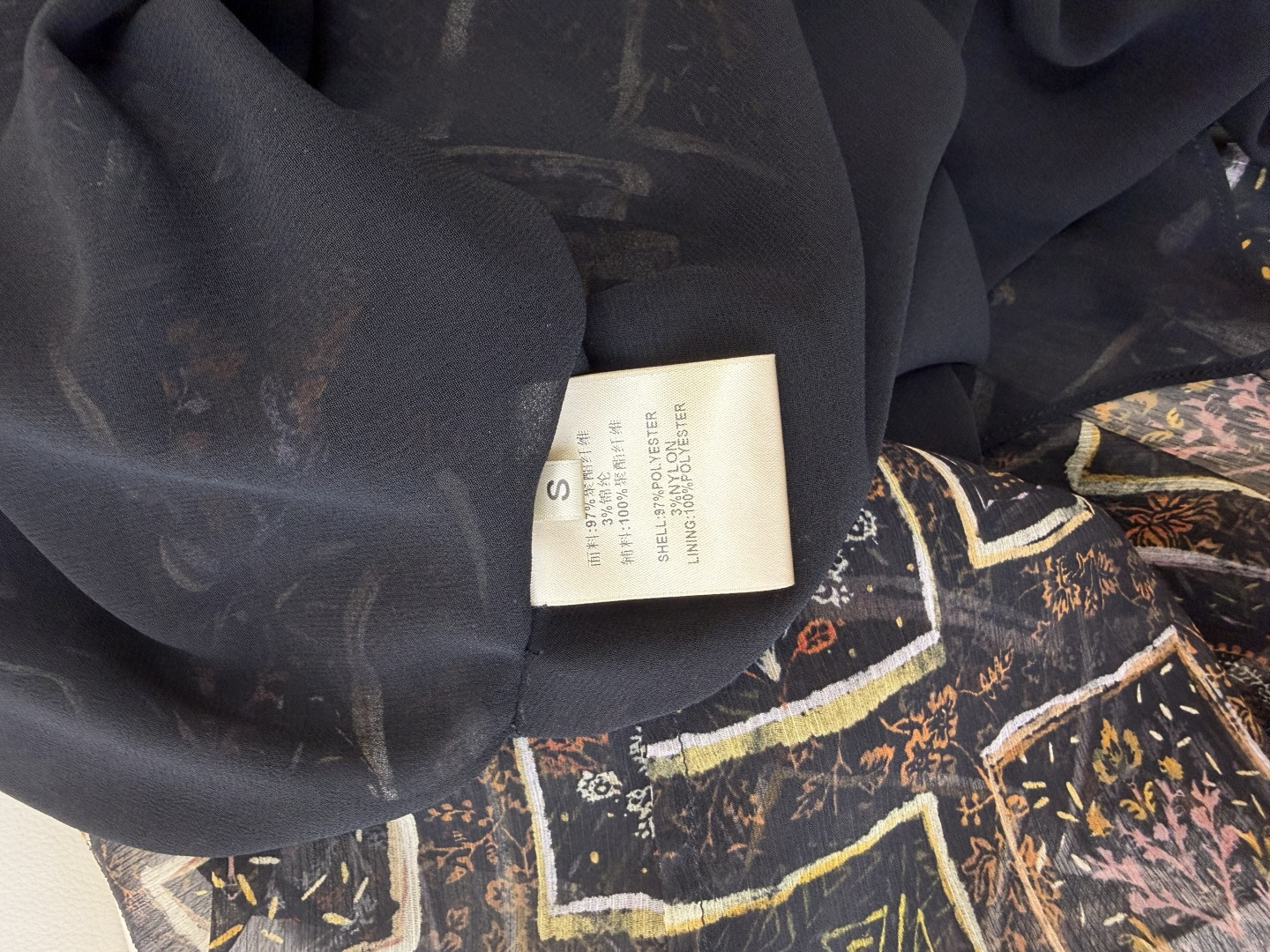 XF067#新款套装💕飘逸印花长袖衬衫➕半裙套装 SMLXL XXL