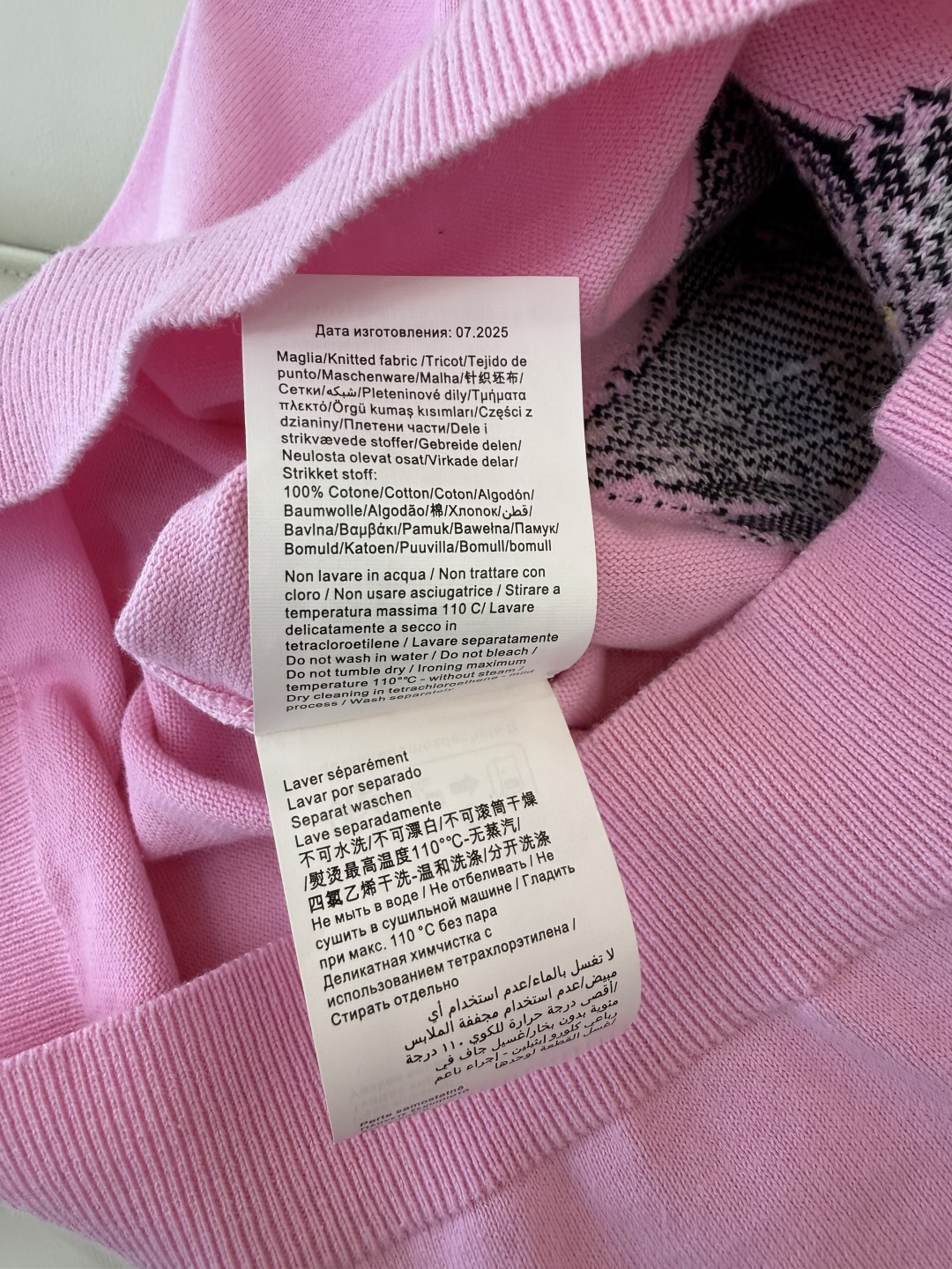 QG0148#新款T恤💕Monschino 珍珠大鹅🦢 字母配色针织长袖毛衣T恤 黑色 粉色 SML
