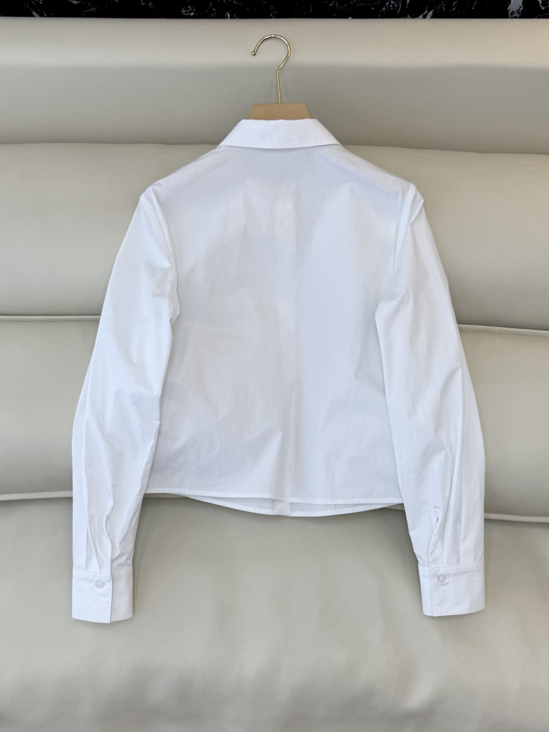 AD050#长袖衬衫‼️Prada 手工钉钻 长袖衬衫 粉色 蓝色 白色 SML