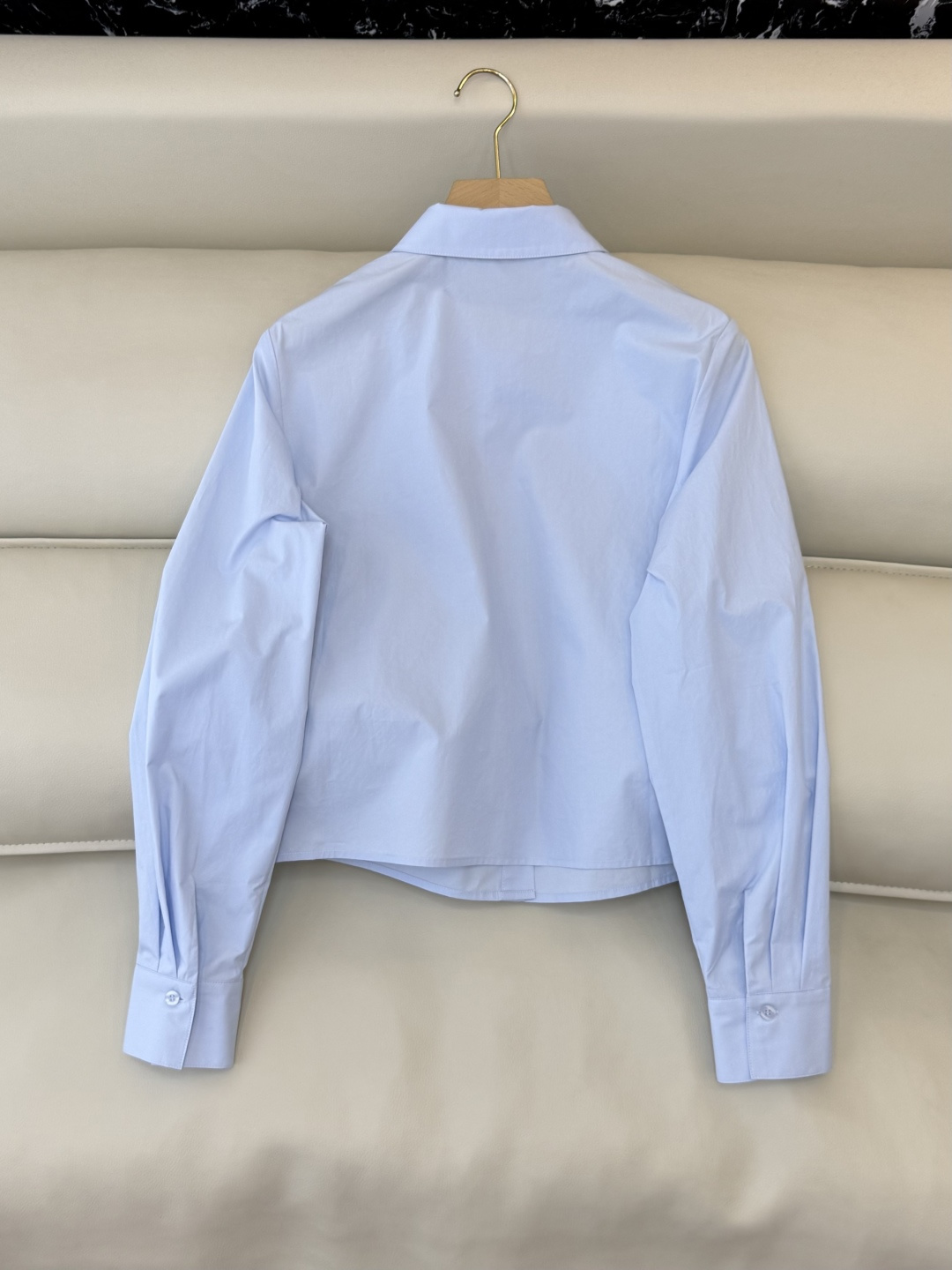 AD050#长袖衬衫‼️Prada 手工钉钻 长袖衬衫 粉色 蓝色 白色 SML