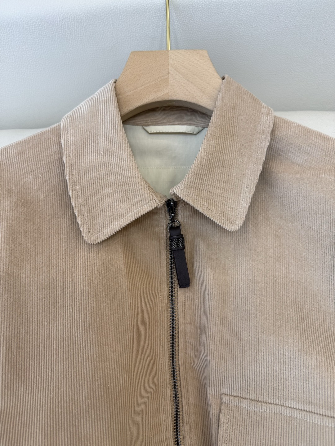 QGL038#新款外套💕BC 灯芯绒拉链外套 杏色 SML