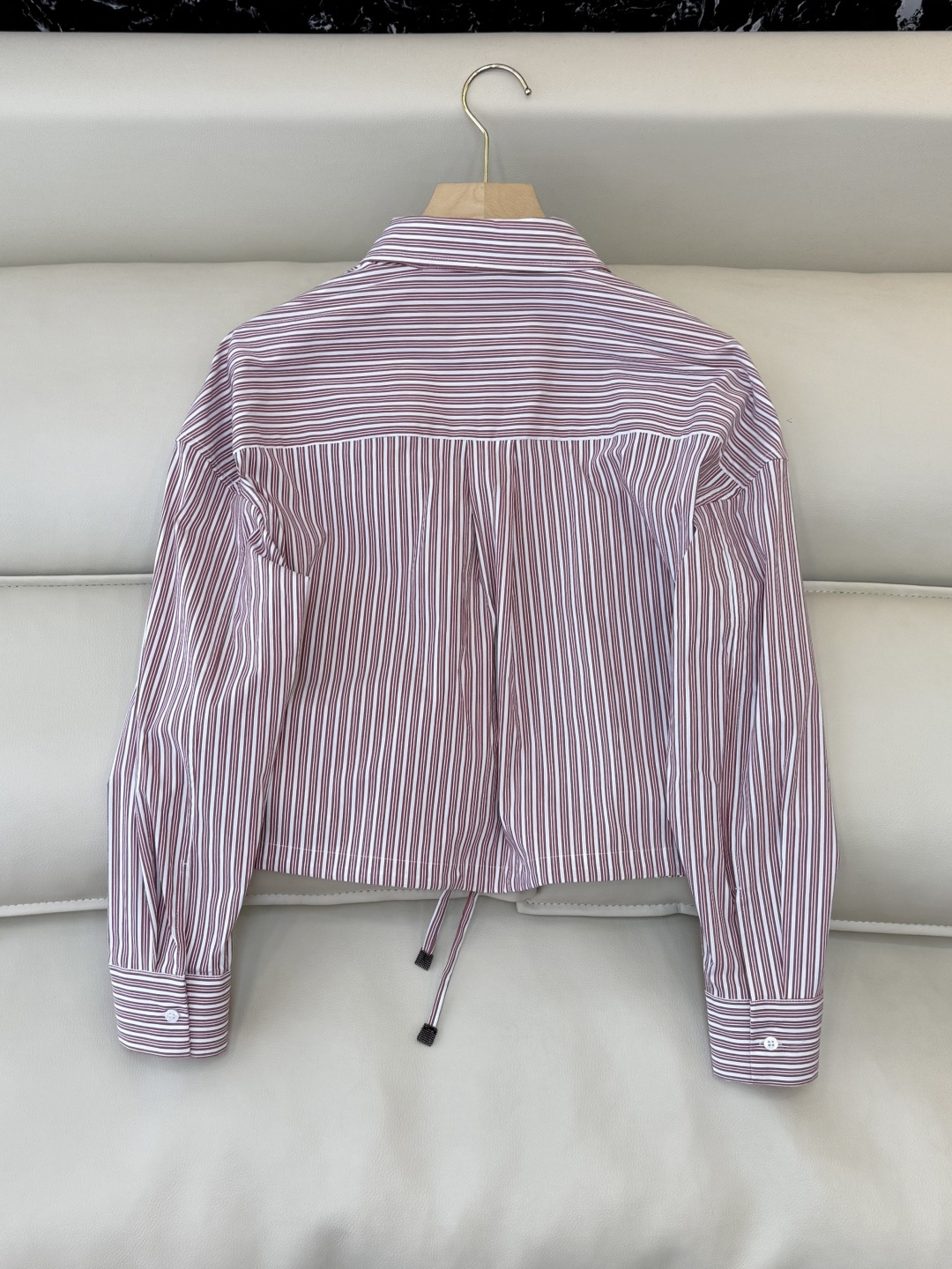 QD7973#新款衬衫💕BC 条纹对条 长袖条纹印花衬衫 SMLXL