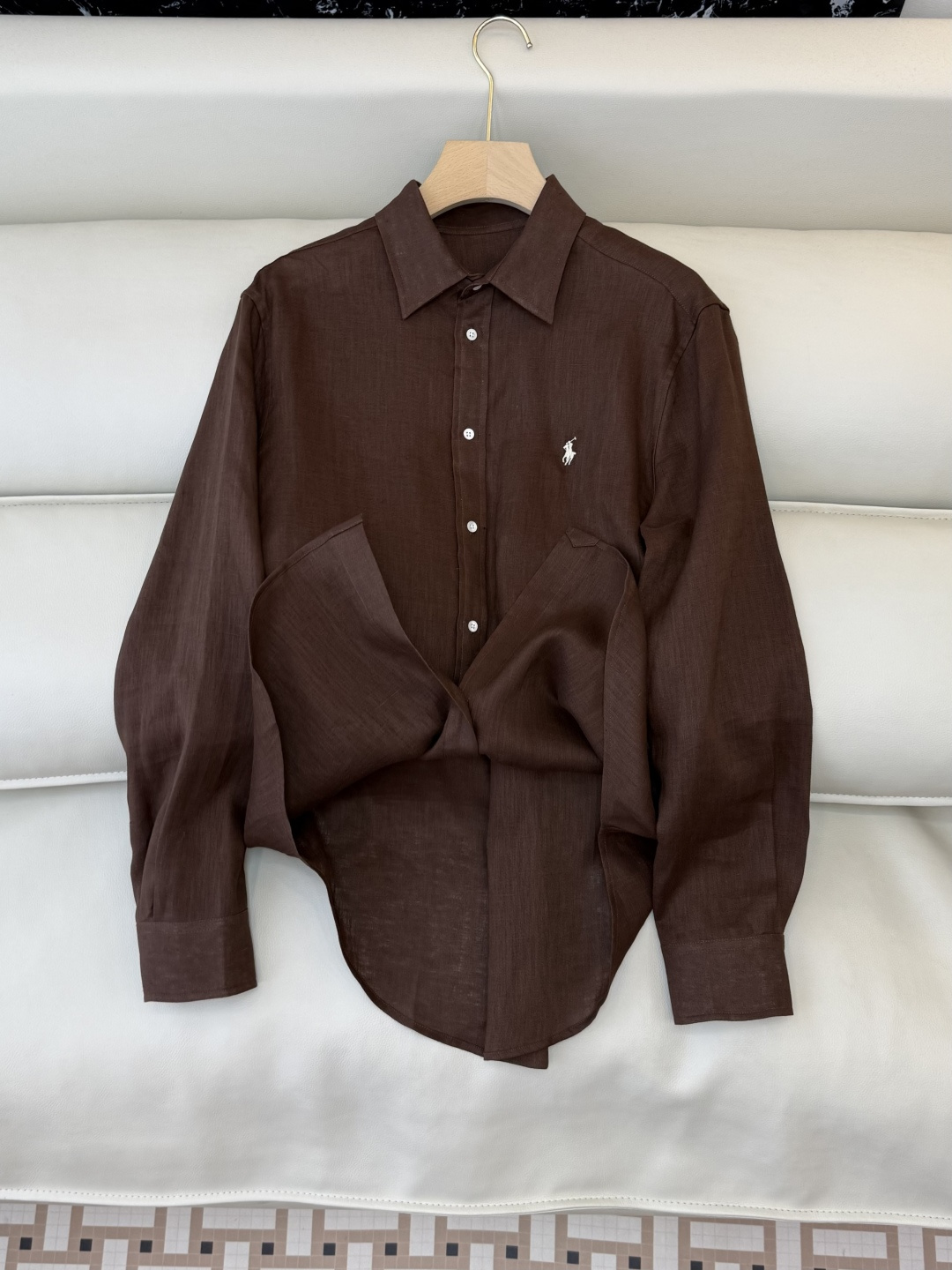 QD7999#新款衬衫💕Polo 劳夫劳伦 100% 亚麻顶级版长袖衬衫 多色 SMLXL