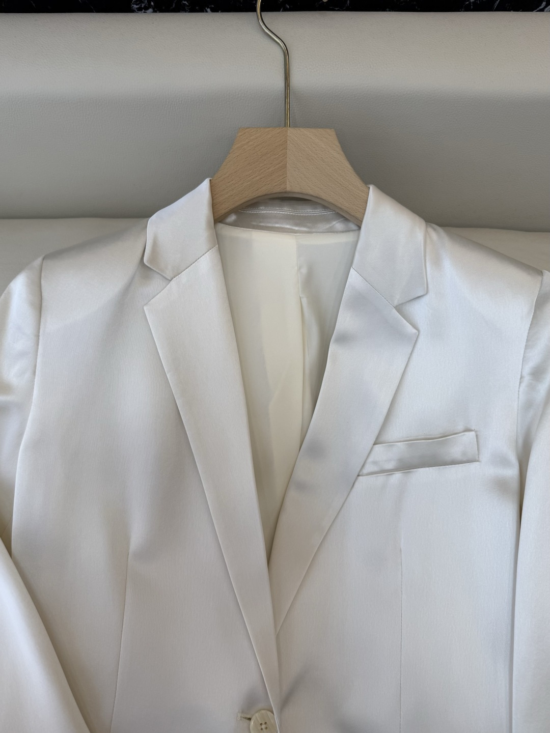 QD7987#新款外套💕theory 极简风 70% 三醋酸 一粒扣 长袖西装 白色 黑色2/4/6/8