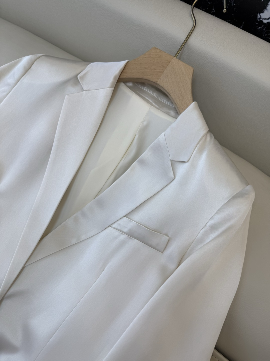 QD7987#新款外套💕theory 极简风 70% 三醋酸 一粒扣 长袖西装 白色 黑色2/4/6/8