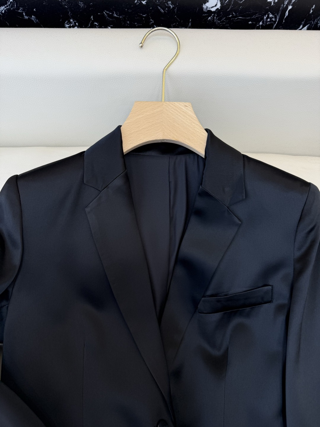 QD7987#新款外套💕theory 极简风 70% 三醋酸 一粒扣 长袖西装 白色 黑色2/4/6/8