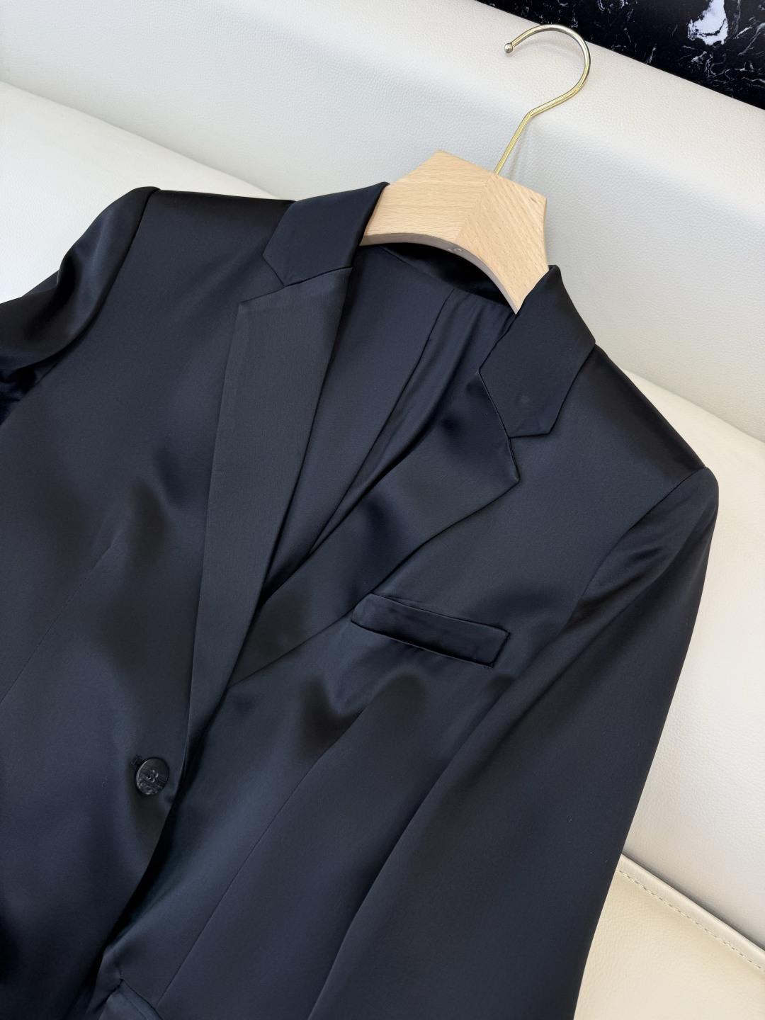 QD7987#新款外套💕theory 极简风 70% 三醋酸 一粒扣 长袖西装 白色 黑色2/4/6/8