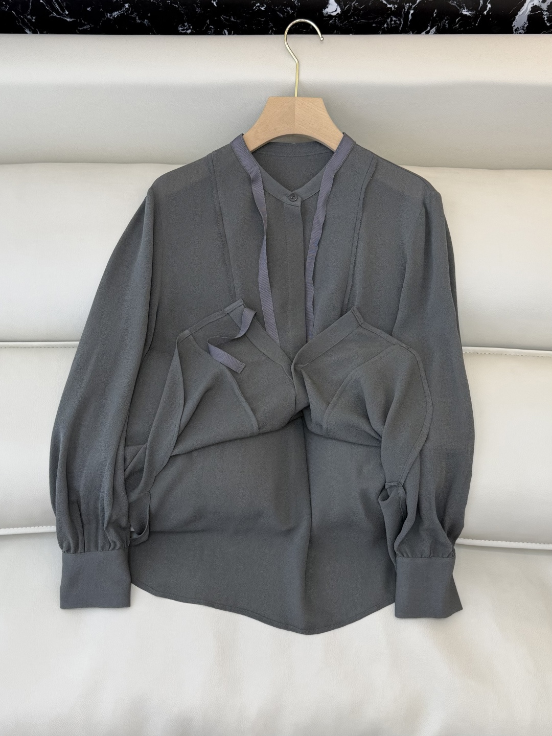 QD7998#新款衬衫💕ICICLE 之禾 真丝鬼绉长袖衬衫 多色 SMLXL