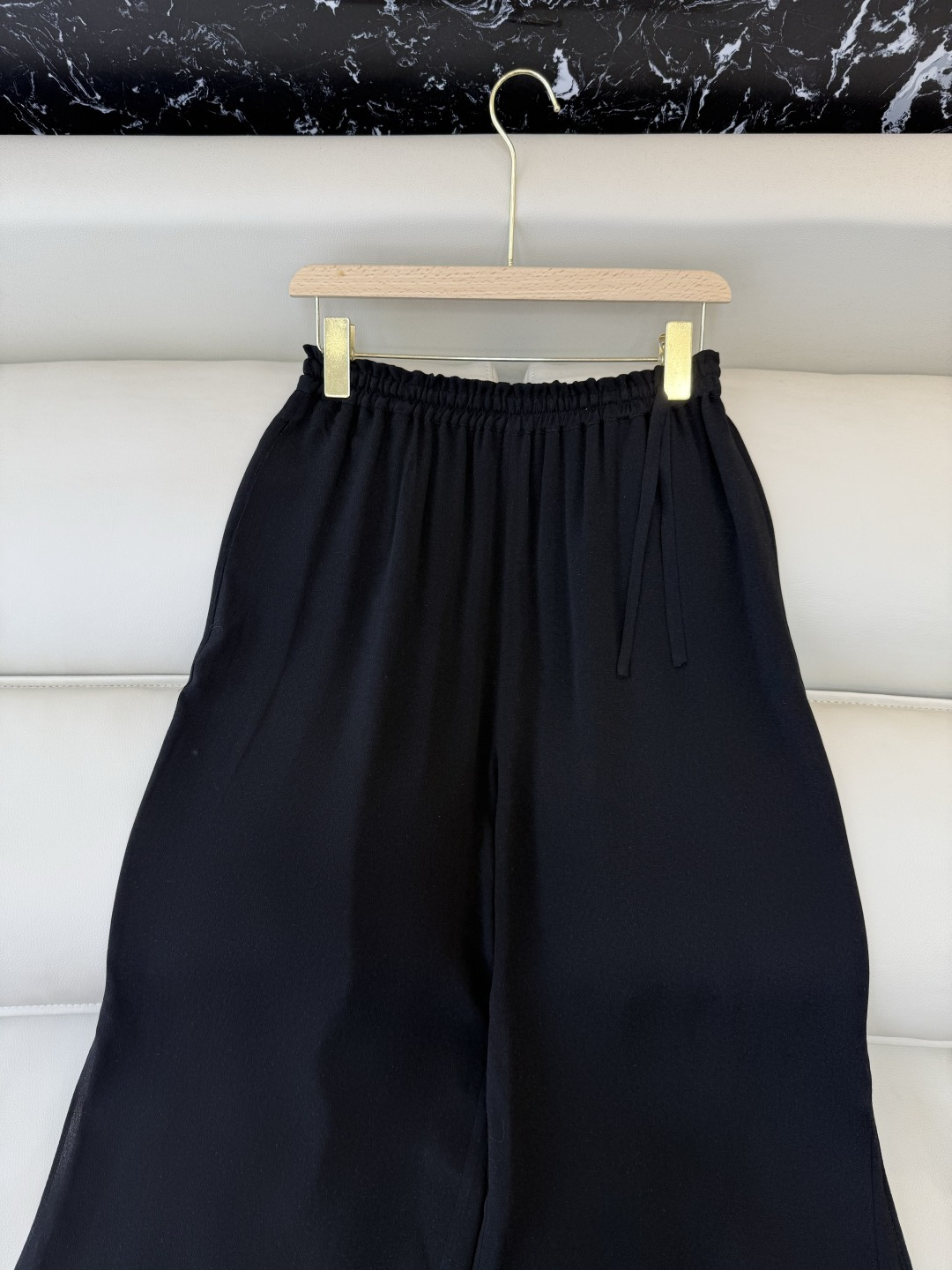 QD7993#新款裤子💕ICICLE 之禾 100% 真丝鬼绉阔腿长裤 SMLXL