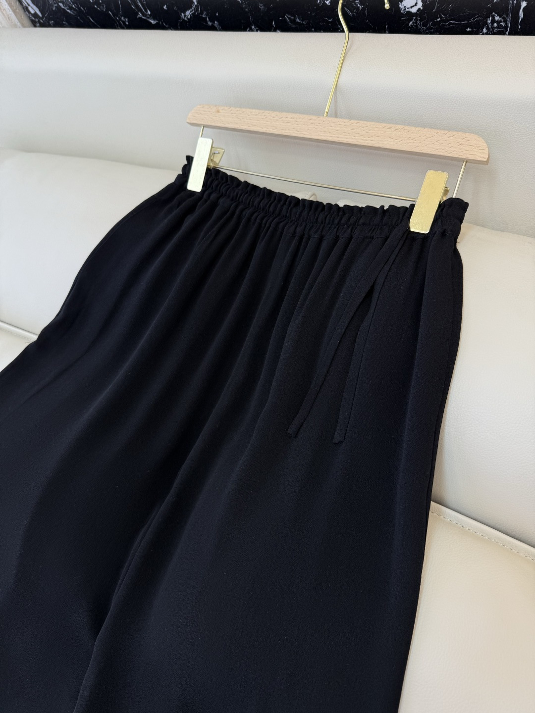 QD7993#新款裤子💕ICICLE 之禾 100% 真丝鬼绉阔腿长裤 SMLXL