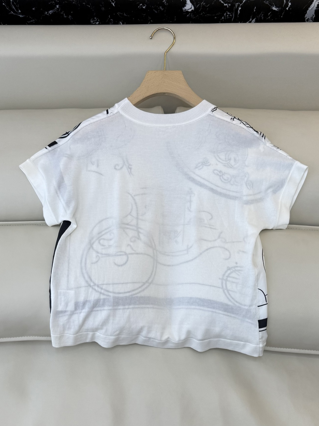 H32604#新款针织衫💕H家 100% 真丝 ➕ 针织面料 短袖 针织衫 三色 SMLXL