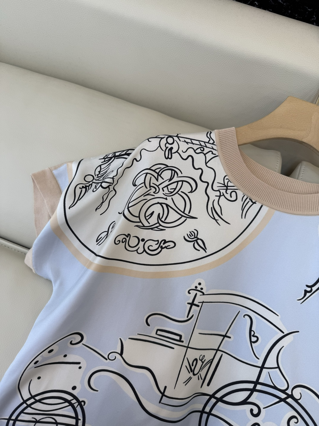 H32604#新款针织衫💕H家 100% 真丝 ➕ 针织面料 短袖 针织衫 三色 SMLXL