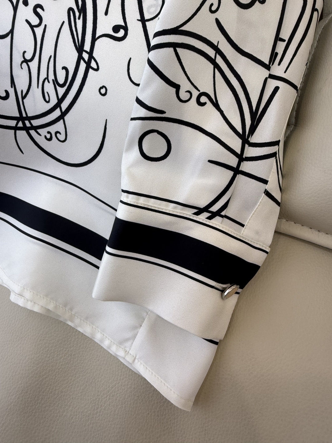 H32606#新款衬衫💕H家 爱马仕 定位印花 100%斜纹真丝印花长袖衬衫 四色 SMLXL