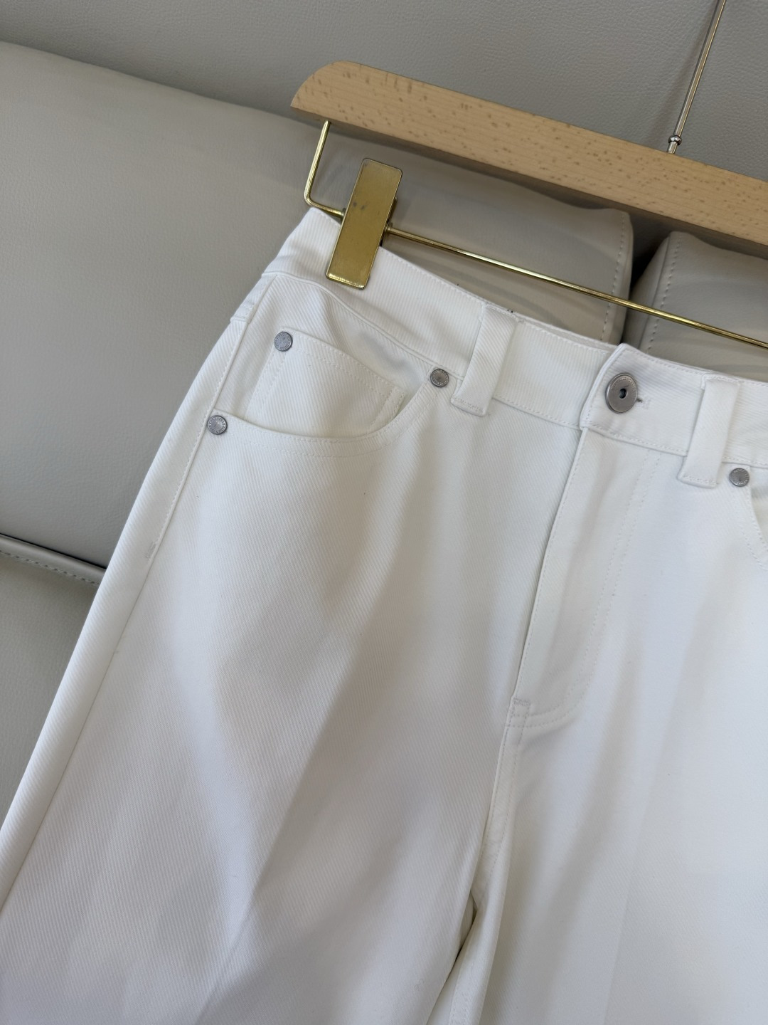 QD7995#新款牛仔裤💕BC 弹力牛仔棉 长裤 白色 SML XL