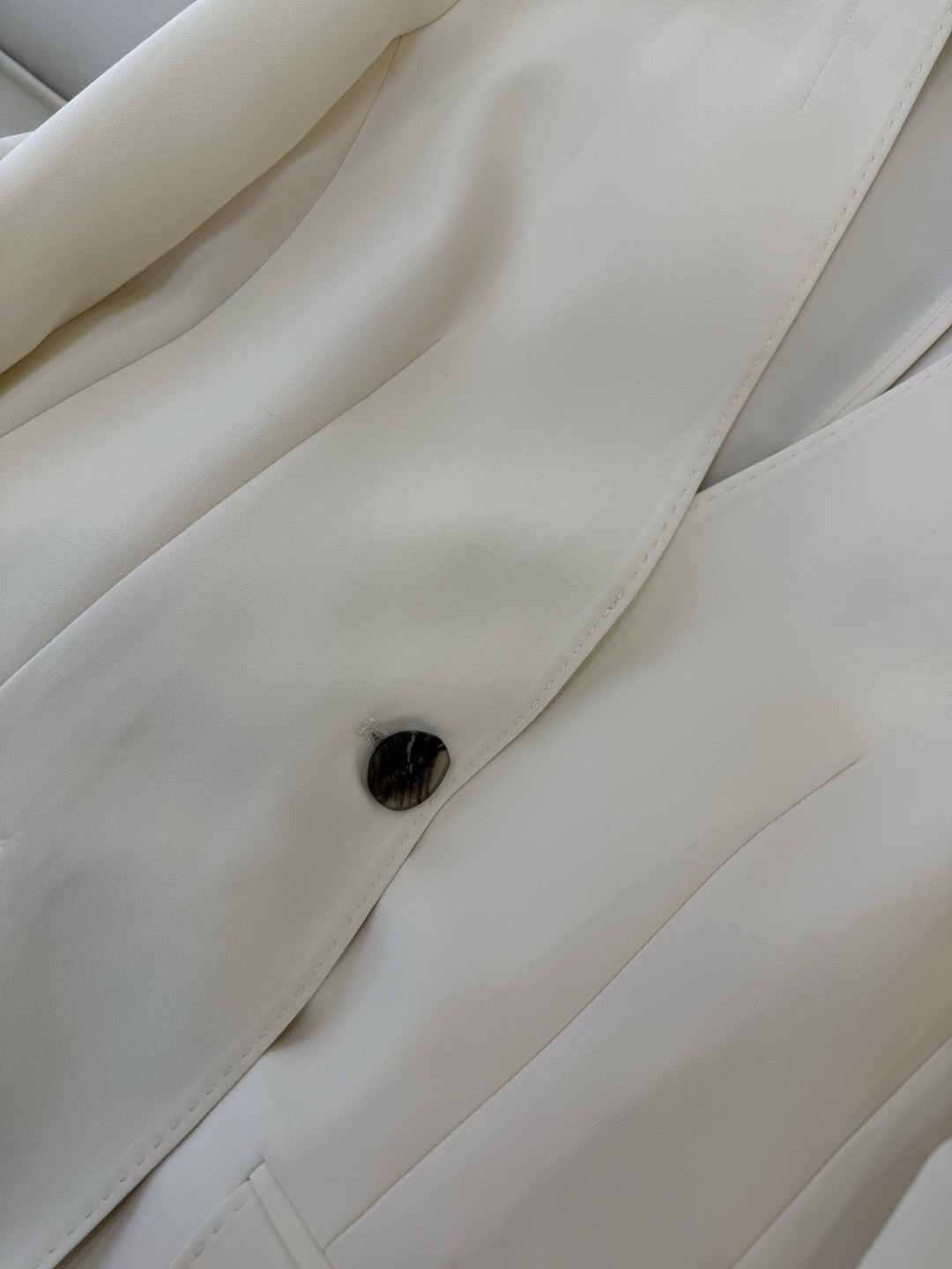 MT006#新款外套💕theory 极简风 无领 一粒扣 长袖西装 白色 黑色 M L XL