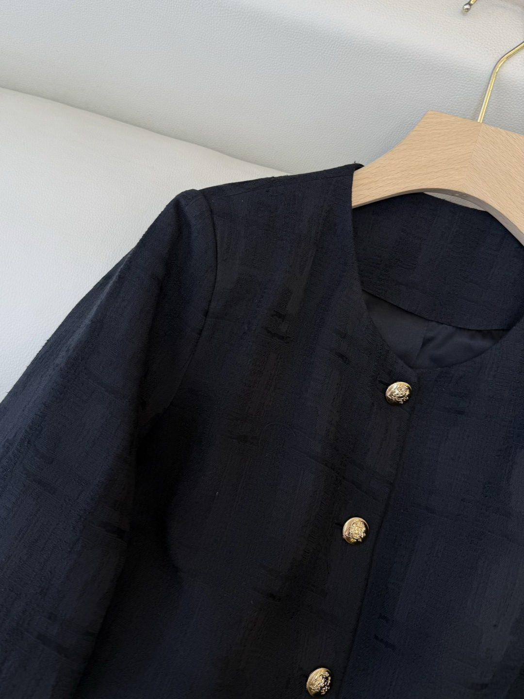 MT003#新款外套💕celine风 金扣 老钱风 长袖小外套 咖色 白色 黑色 M L