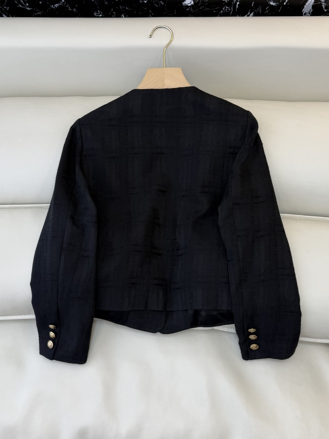 MT003#新款外套💕celine风 金扣 老钱风 长袖小外套 咖色 白色 黑色 M L