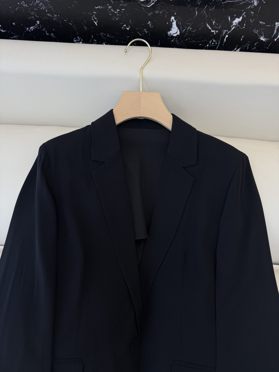 MT005#新款外套💕theory 极简风 85% 醋酸 长袖西装 香槟色 黑色 M L