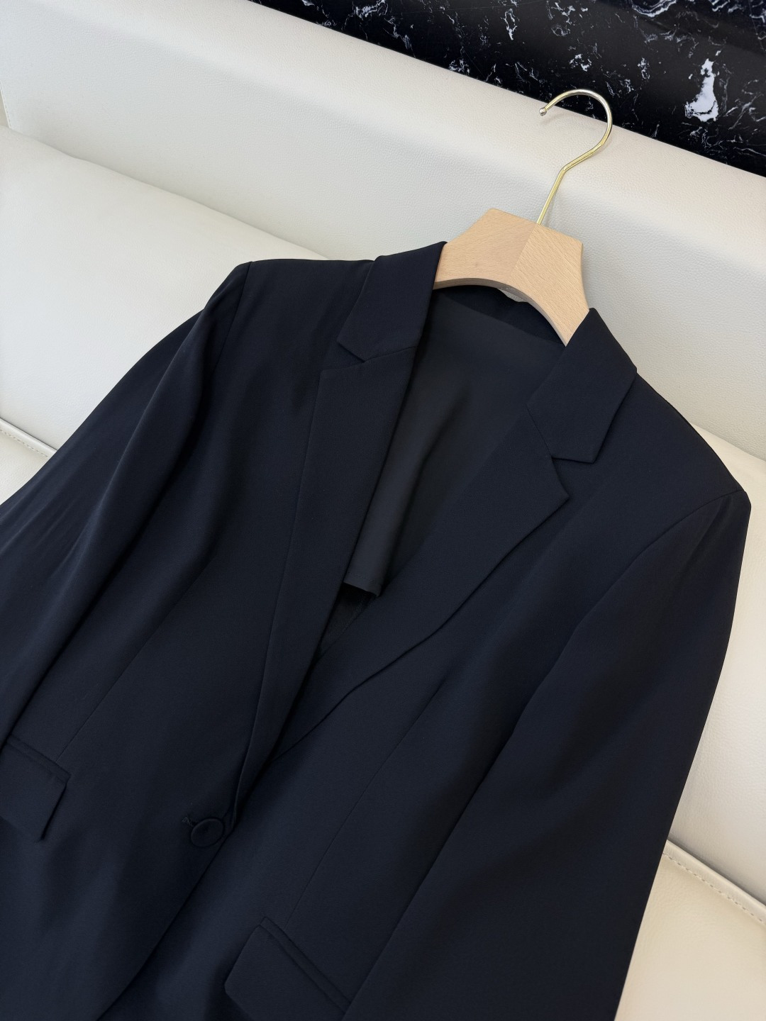 MT005#新款外套💕theory 极简风 85% 醋酸 长袖西装 香槟色 黑色 M L