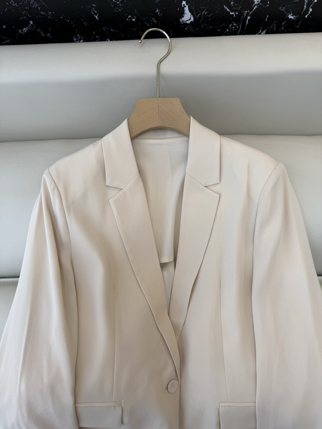 MT005#新款外套💕theory 极简风 85% 醋酸 长袖西装 香槟色 黑色 M L