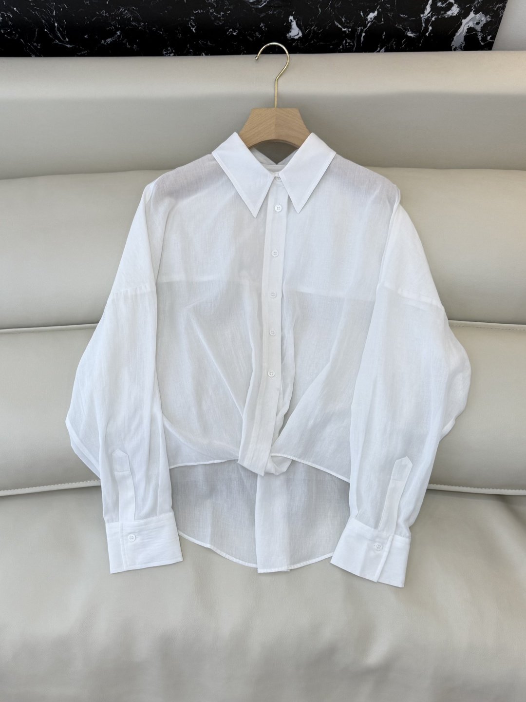 LZ26008#新款套装💕BC 55% 兰精天丝棉 长袖衬衫➕长裤套装 灰色 杏色 白色 SML