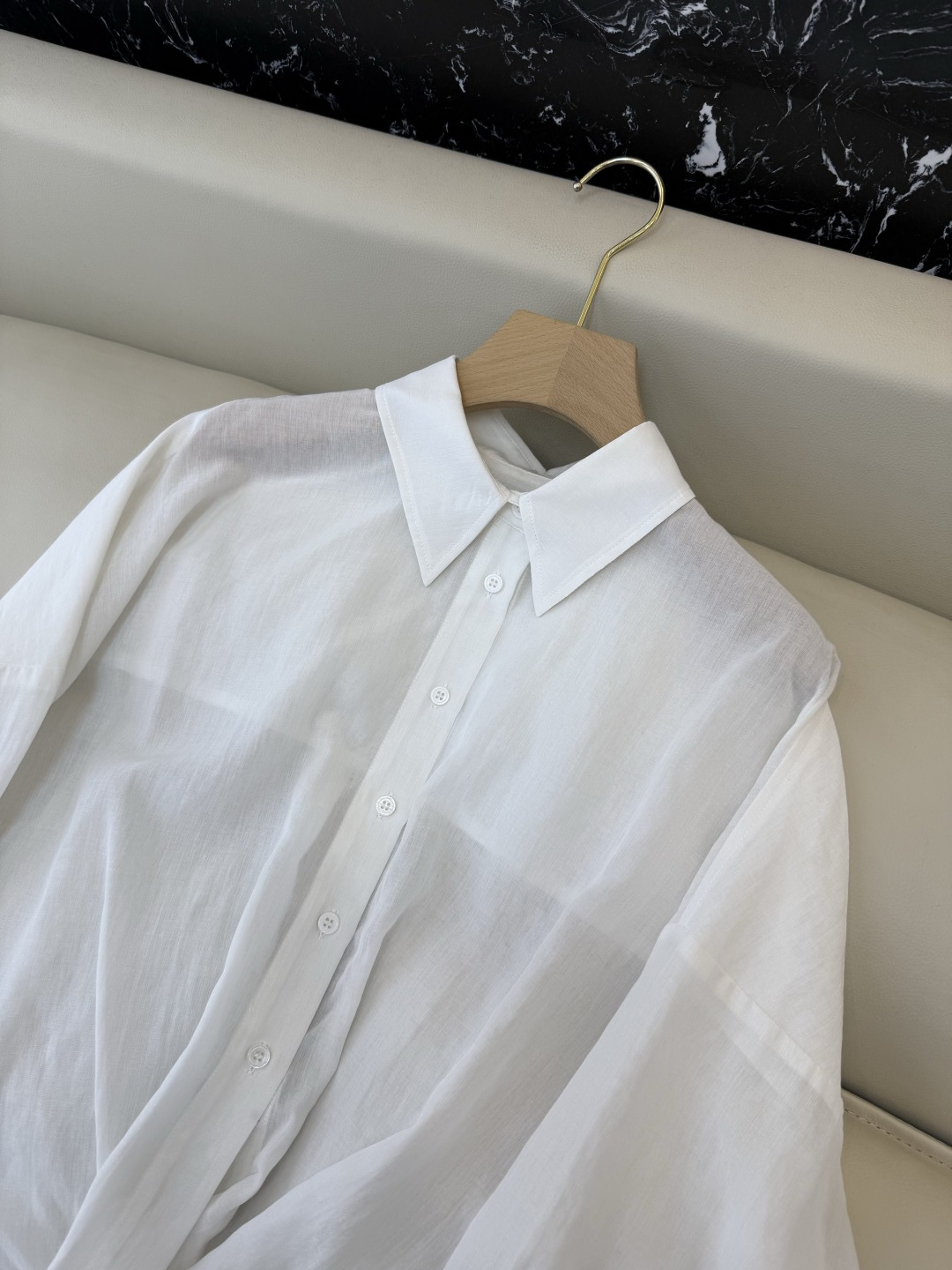 LZ26008#新款套装💕BC 55% 兰精天丝棉 长袖衬衫➕长裤套装 灰色 杏色 白色 SML