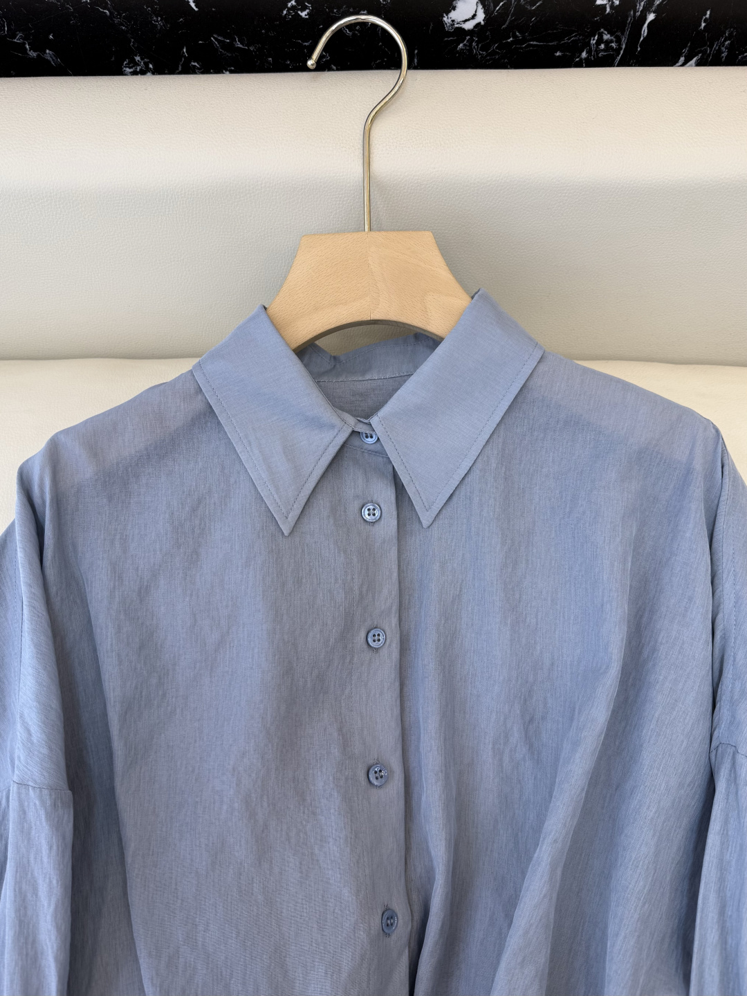 LZ26008#新款套装💕BC 55% 兰精天丝棉 长袖衬衫➕长裤套装 灰色 杏色 白色 SML