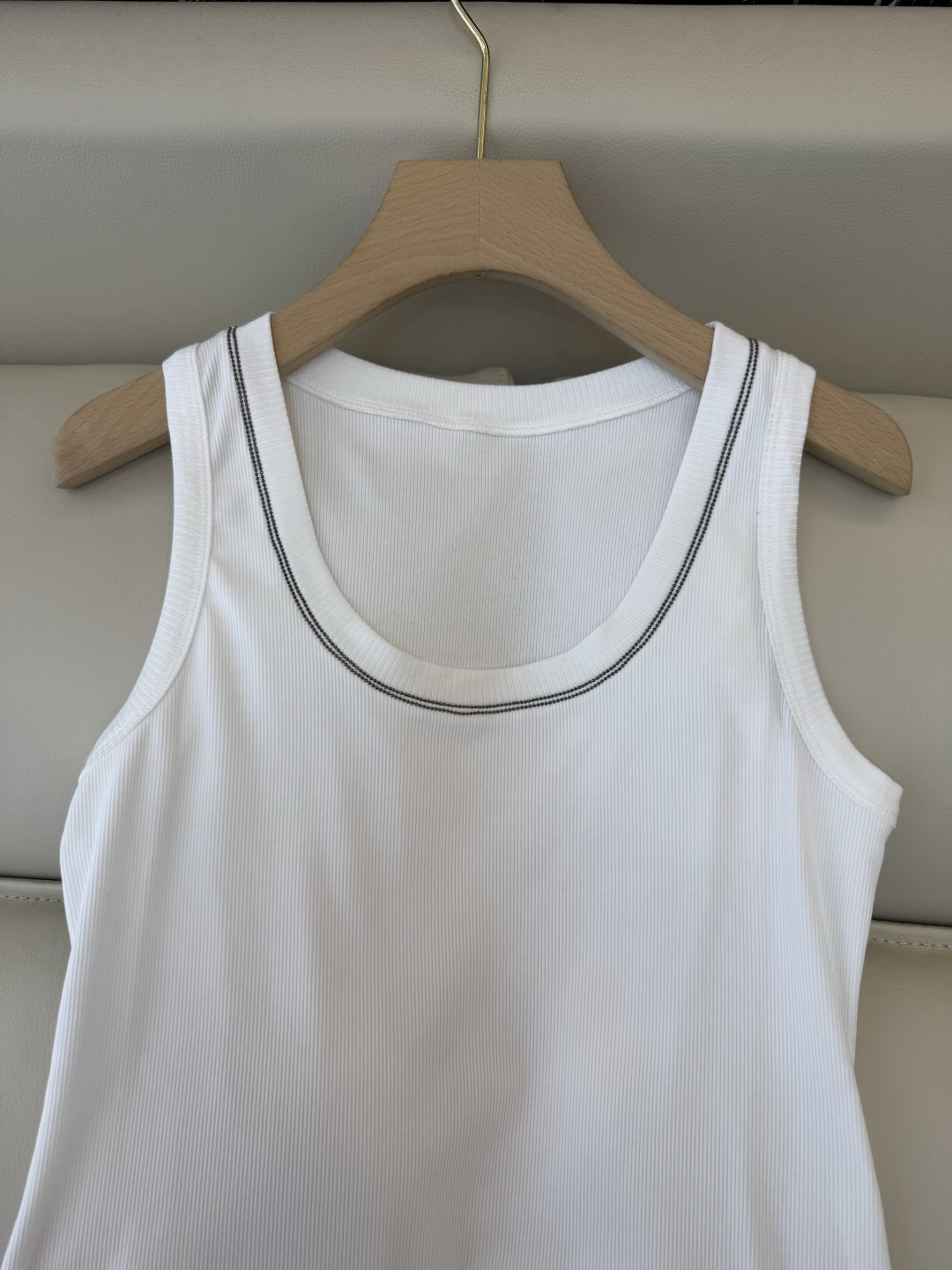 LZ26003#新款T恤💕BC 最新款背心针织链条T恤 黑色 白色 SML