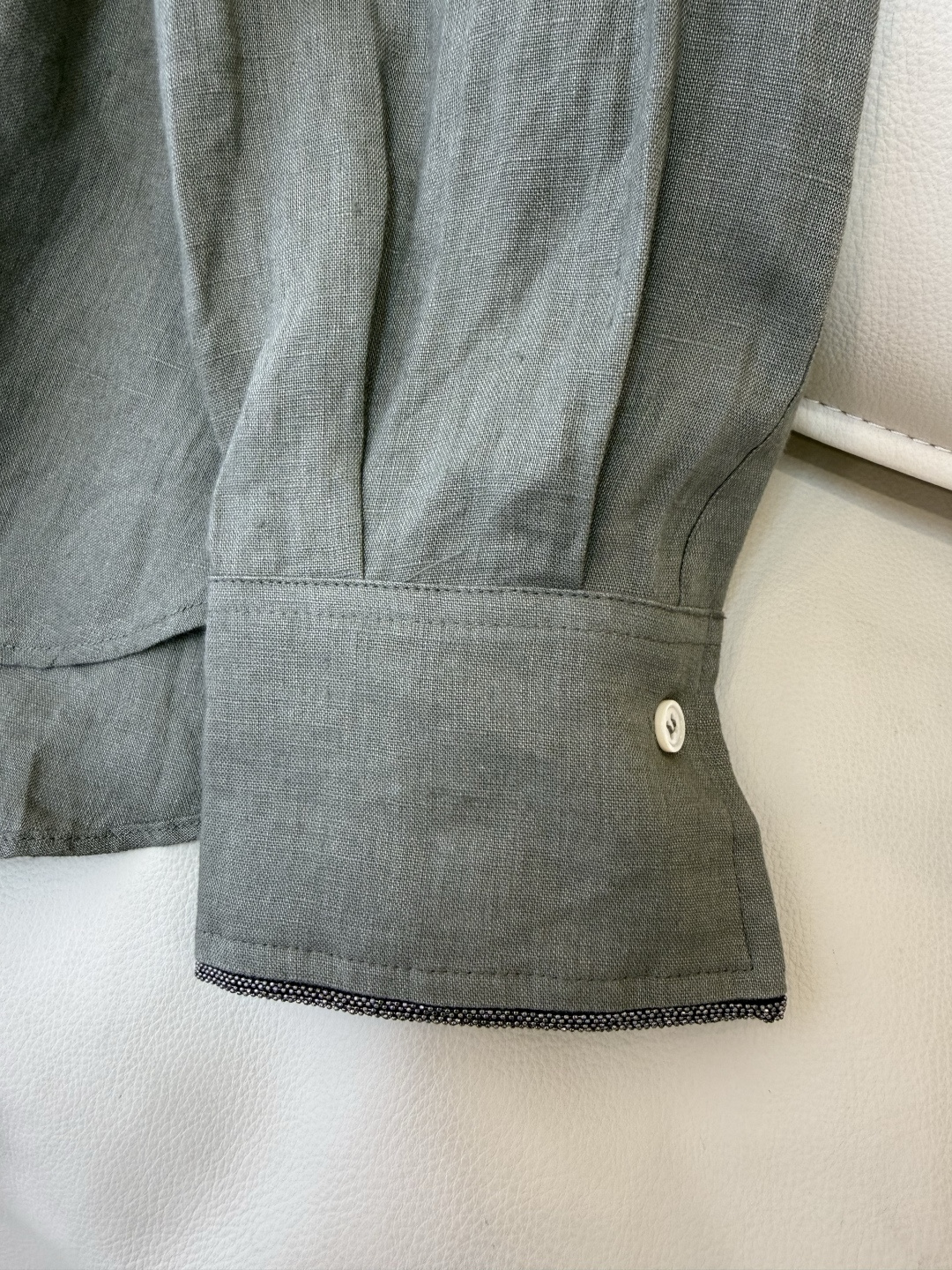 LZ26002#新款套装💕BC 100% 亚麻 长袖衬衫➕短裤套装 深墨绿 杏色 SML