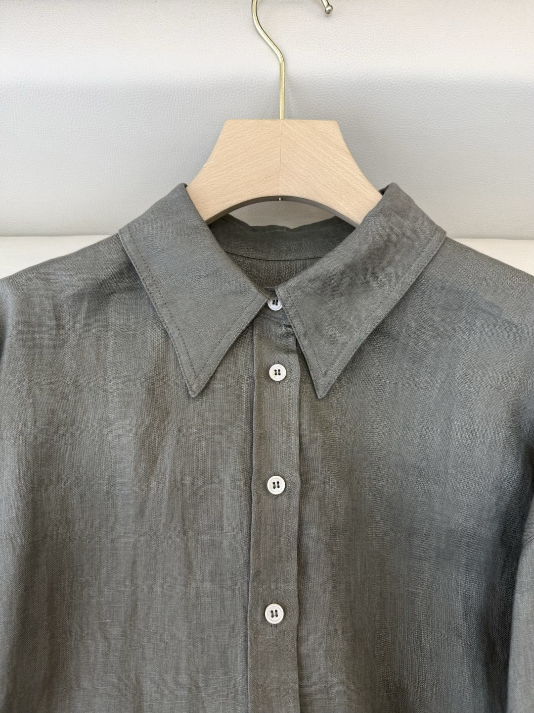 LZ26002#新款套装💕BC 100% 亚麻 长袖衬衫➕短裤套装 深墨绿 杏色 SML