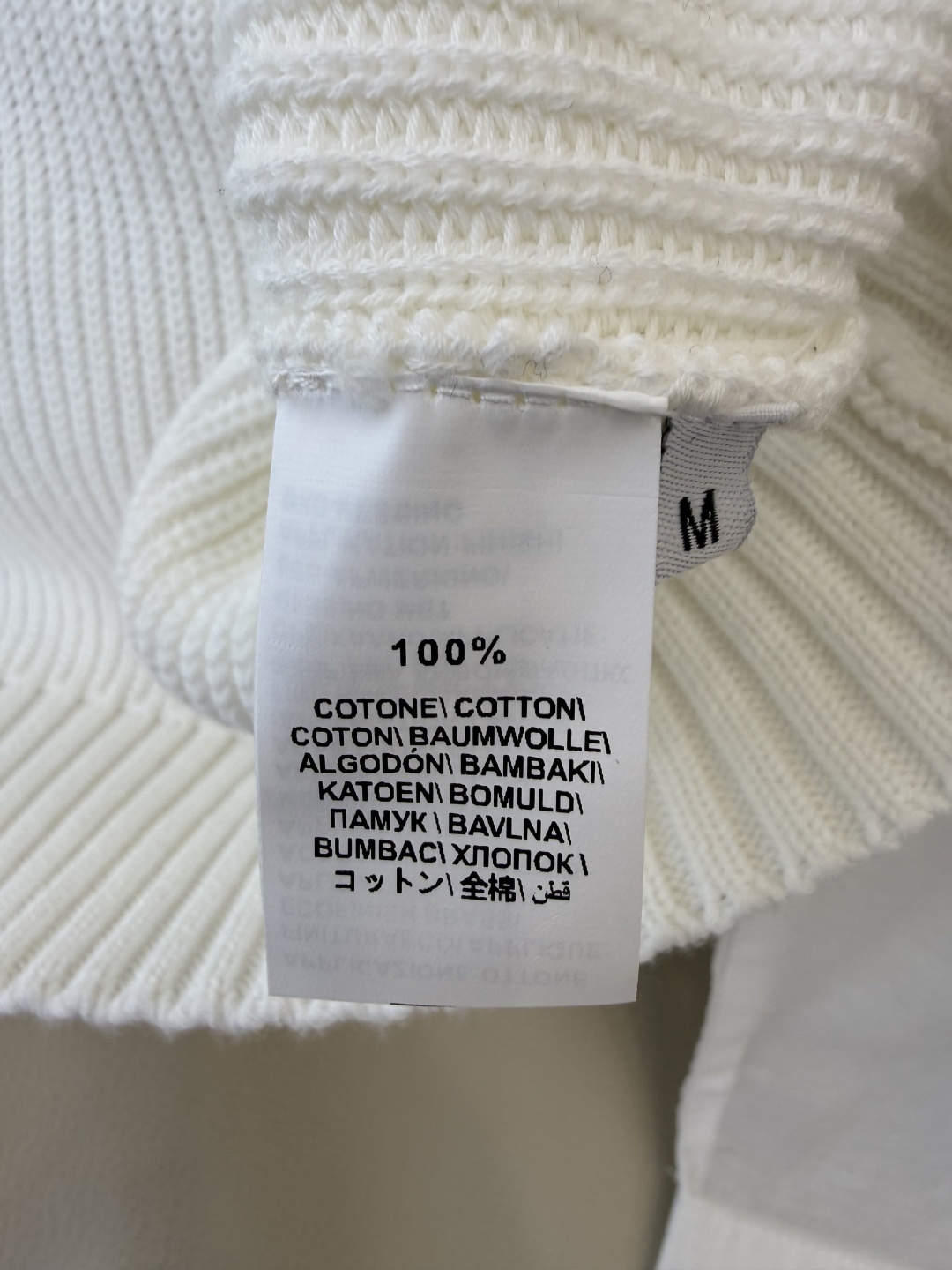 LZM26005-1#新款毛衣💕BC 最新款 V领100% 棉 长袖拼接 开衫针织 白色 杏色 SML