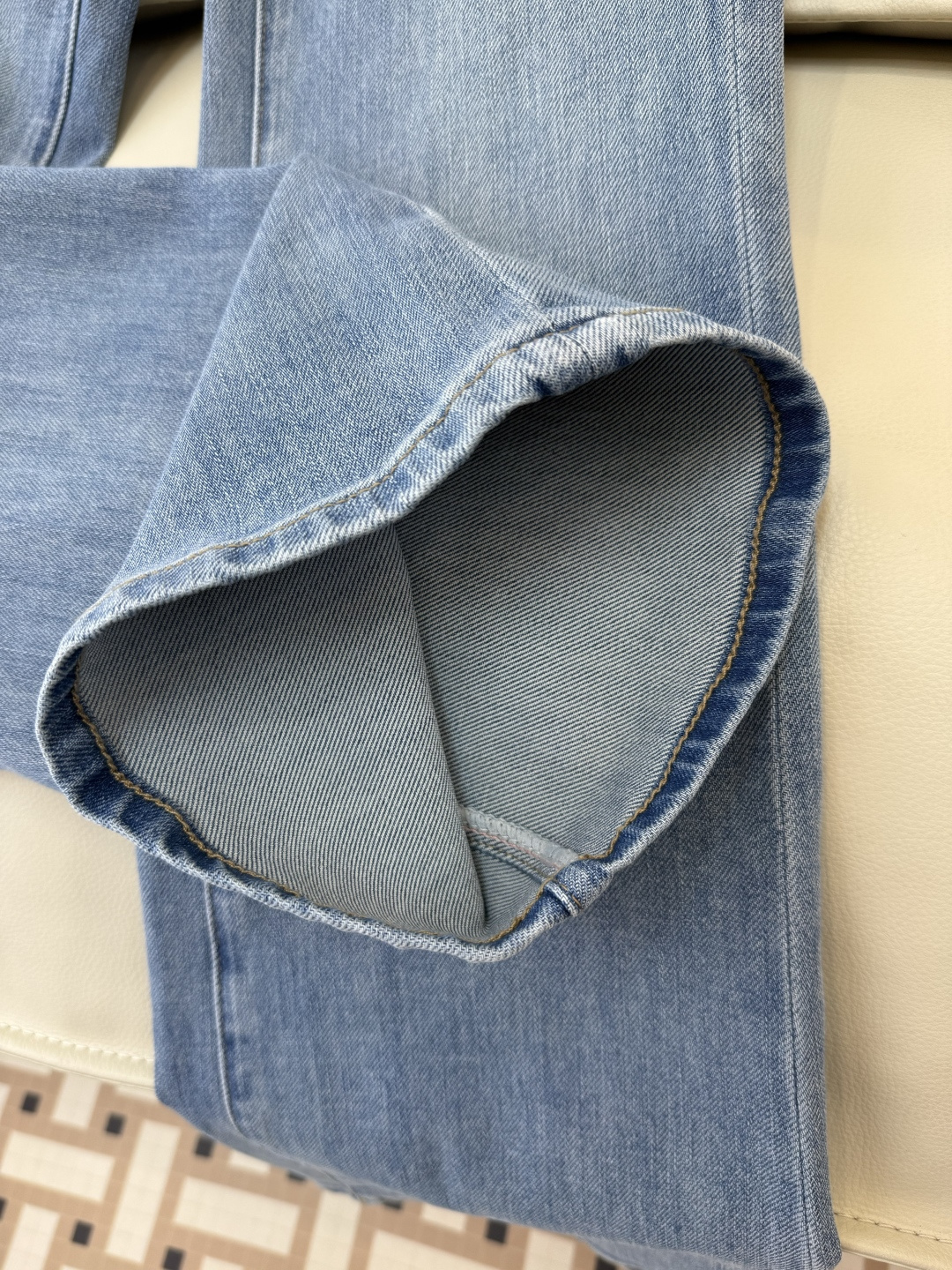 CX0179#新款牛仔裤💕ch 小香风 牛仔棉显瘦牛仔裤 浅蓝色 白色 26-30码