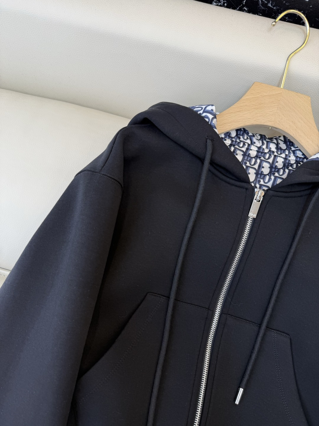 CX0178#新款套装💕Dior 老花logo 拉链卫衣外套➕长裤套装 灰色 黑色 SML